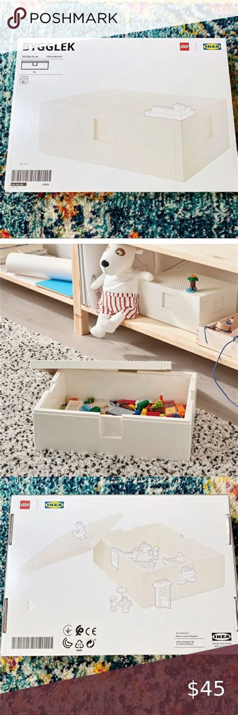 Ikea X Lego Bygglek Large Storage Box White New Limited Edition