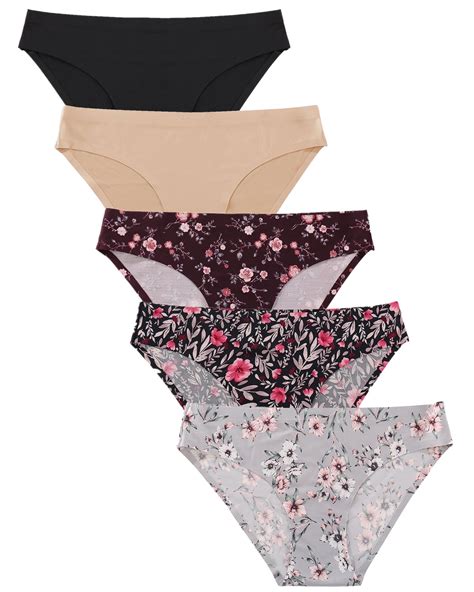 Finetoo Seamless Underwear For Women No Show Stretch Bikini Panties Soft Silky Invisible Hipster