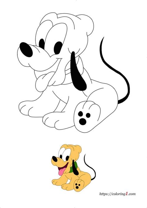 Coloriage Bébé Chien Pluto Coloriage Gratuit à Imprimer Dessin 2021