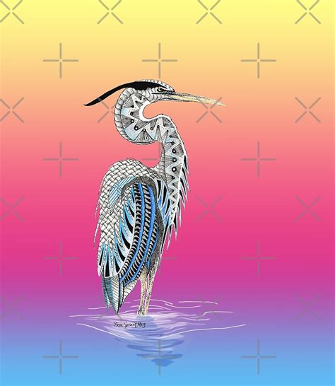 Great Blue Heron Totem By Free Spirit Meg Redbubble