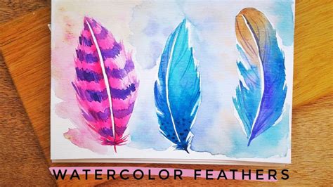 How To Paint To Watercolor Feathers Beginner Watercolor Tutorials