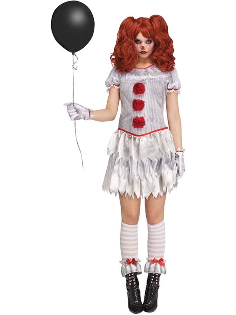 Womens Carn-Evil Carnival Clown Costume