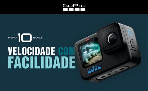 Câmera Gopro Hero10 Black à Prova Com Lcd Frontal Vídeos 53k 60