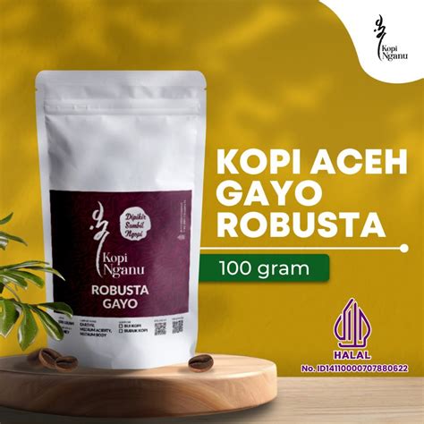 Jual Kopi Robusta Gayo Aceh Gram Biji Bubuk Fresh Roasted Shopee