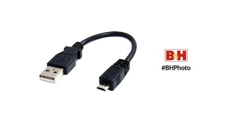 StarTech USB 2.0 Type-A to Micro-USB Cable (Black, 6")