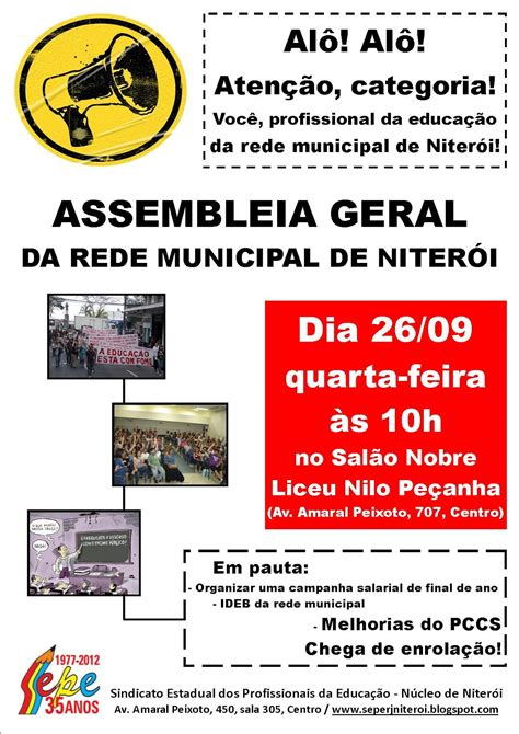 SEPE Niterói Assembleia da Rede Municipal de Niterói 26 09