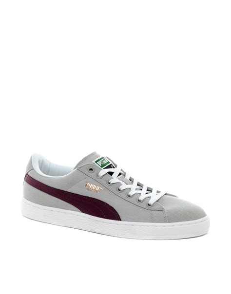 Asos Puma Basket Canvas Sneakers in Gray for Men (Grey) | Lyst