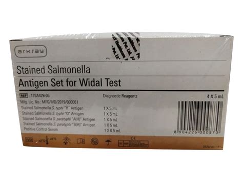 Arkay Stained Salmonella Antigen Set Widal Test At Rs Kit In Raigad