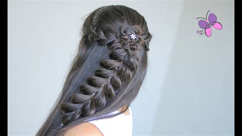 Peinado Lindo con Trenza de Ligas - YouTube