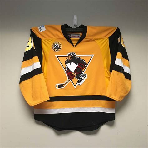 Ahl Authentic Wilkes Barre Scranton Penguins Third Jersey Worn And