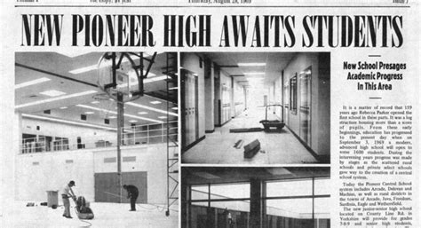 IT WAS 50 YEARS AGO THAT PIONEER HIGH SCHOOL OPENED | Pioneer Central ...