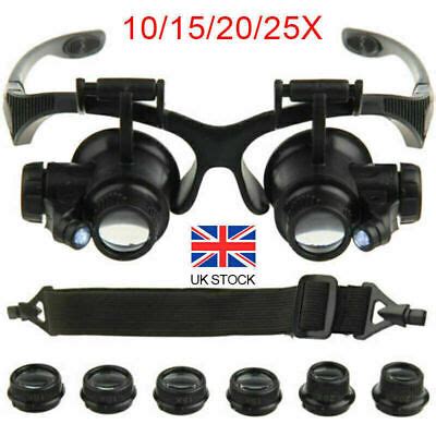 X Magnifier Magnifying Eye Glass Loupe Jeweler Watch Repair Kit With