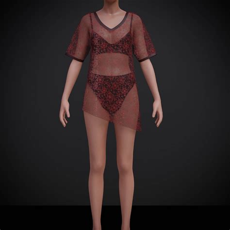 Female Lingerie Swimsuit Outfit D Model By Vicky