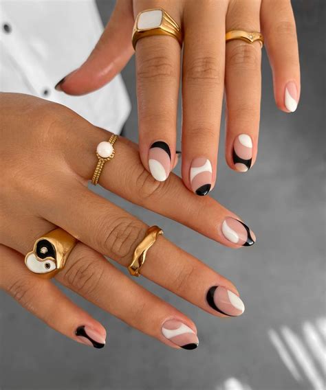 The Modern Basics Black And Nude Nail Designs Nail Designs Daily