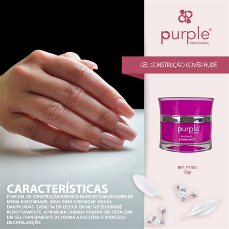 Builder Gel Cover Nude Purple 50gr Loja Crazy For