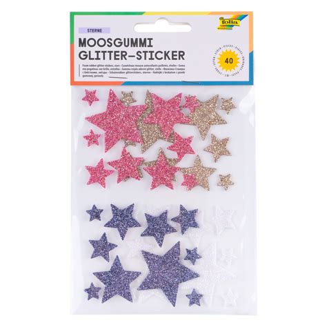 Moosgummi Glitter Sticker Sterne Ii Folia