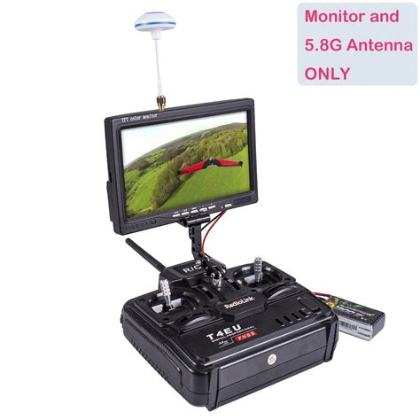 FPV TFT LCD Color Monitor 800*480 7" Wireless Receiving 5.8G 48CH AV1 ...