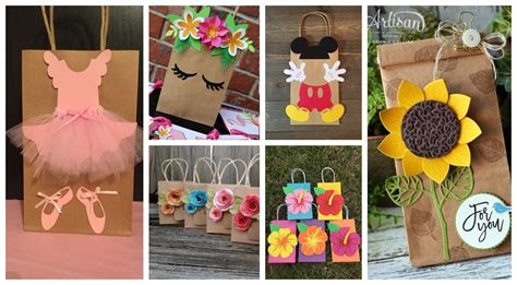 15 Preciosas Ideas de cómo decorar bolsas de papel para tus regalos