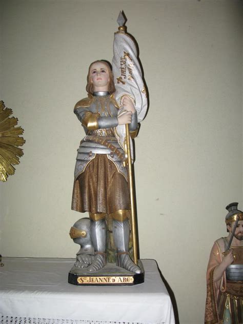 Statues De Sainte Jeanne D Arc Demi Nature Et De Saint Martin Petite