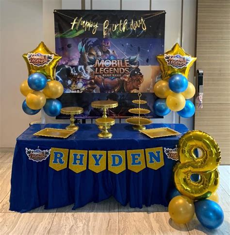 Mobile Legends Theme Decor L Curtain Backdrop L Balloon Garland L