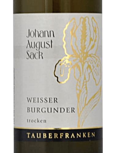 Weingut Johann August Sack Weisser Burgunder Trocken Vivino US