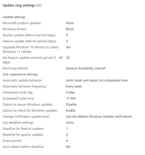 Intune - Windows Update Rings - Microsoft Q&A