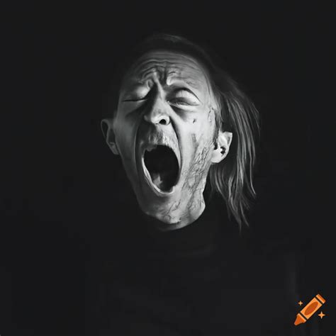 Thom Yorke Screaming Made Of Ash On Craiyon