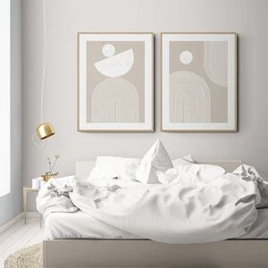 Nordisches 2er Poster Set Rainbows Minimalismus Beige White