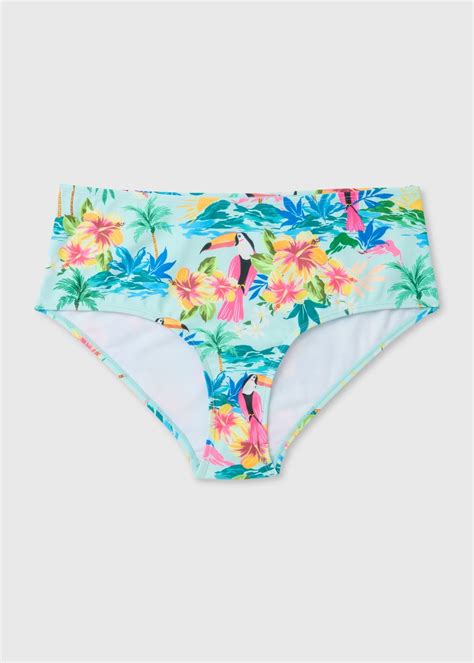 Multicolour D Plus Midi Bikini Bottoms Matalan