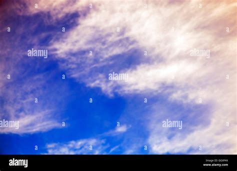 Photographed The Sky With Clouds Stock Photo Alamy