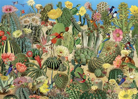 Pc Cactus Garden Jigsaw Puzzle By Cobble Hill Puzzle Co Cactus