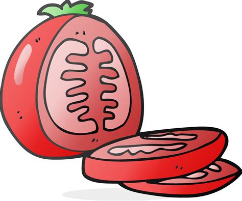 Tomate En Rodajas De Dibujos Animados 12312839 Vector En Vecteezy