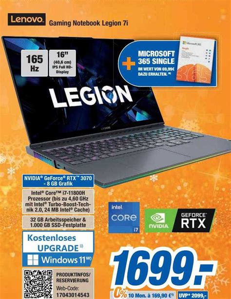 Lenovo Gaming Notebook Legion 7i Angebot bei Expert Bening - 1Prospekte.de