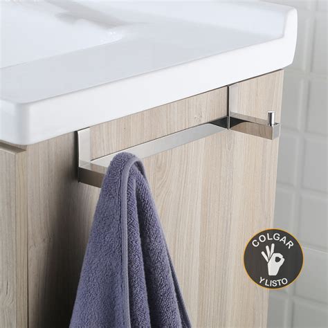 Kibath Percha doble lateral para mueble de baño de 20 cm de largo Se