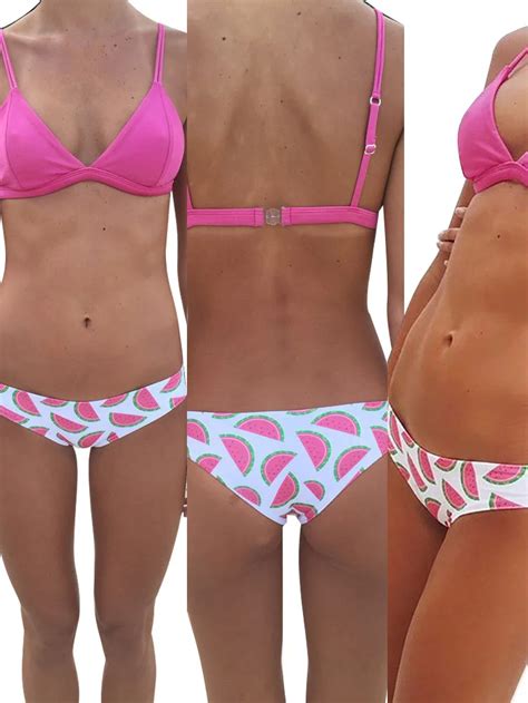 Sexy Summer Hawaiian Watermelon Bikini Bottom For Women Swimwear Bikini