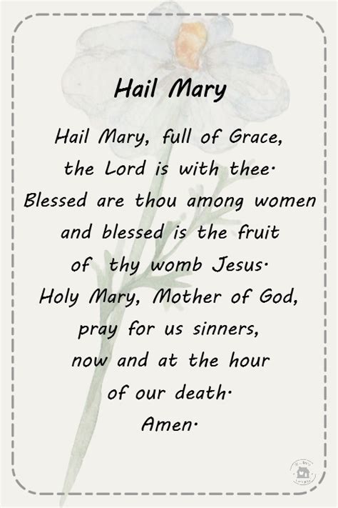 Printable Hail Mary Prayer