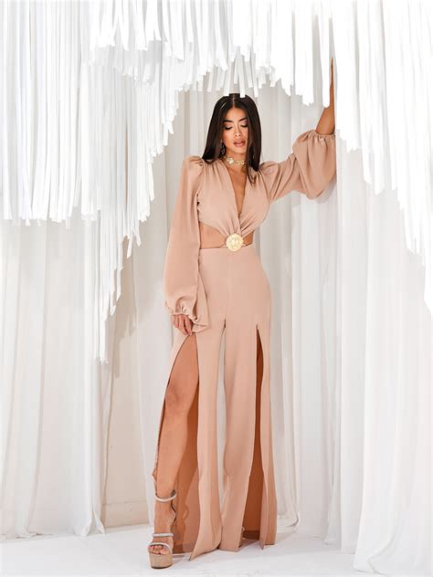 Calça Pantalona Gretta Nude Voga Brand