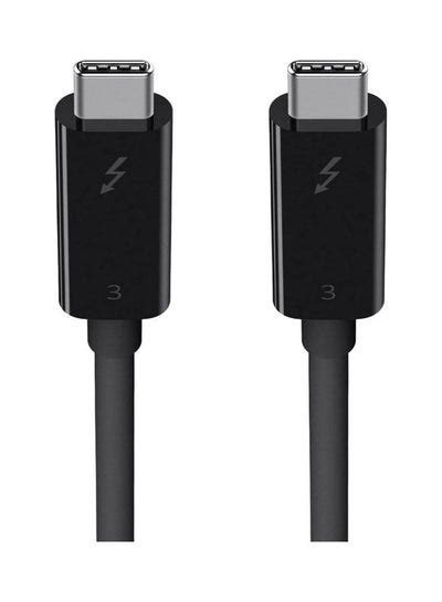 Thunderbolt 3 Cable Usb C To Usb C 100w 5a 5k Ultra Hd 40gbps Black Price In Uae Noon Uae