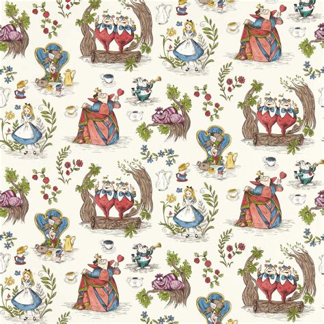 Alice In Wonderland Wallpaper In Hundreds & Thousands | Silk Interiors ...