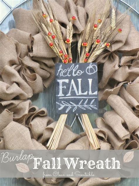 Fall Burlap Wreath Tutorial With Clean And Scentsible Design Dining