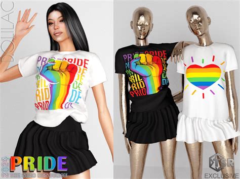 The Sims Resource Pride Pleated Skirt Set DO0385