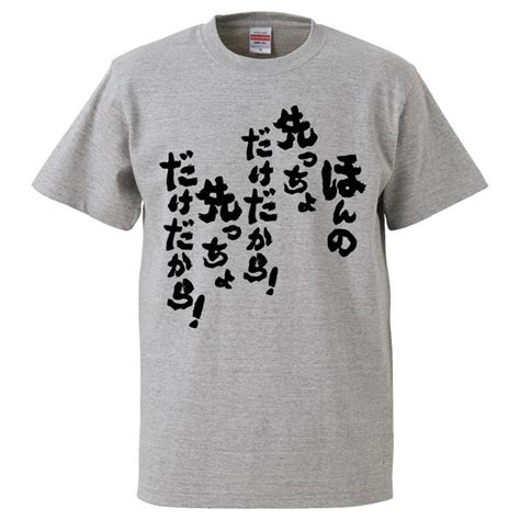 おもしろtシャツ ほんの先っちょだけだから 先っちょだけだから ギフト プレゼント 面白 メンズ 半袖 無地 漢字 雑貨 名言 パロディ