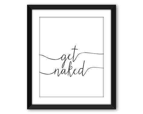 Get Naked Poster Funny Bathroom Wall Print Humorous Minimalist Decor Modern Home Design