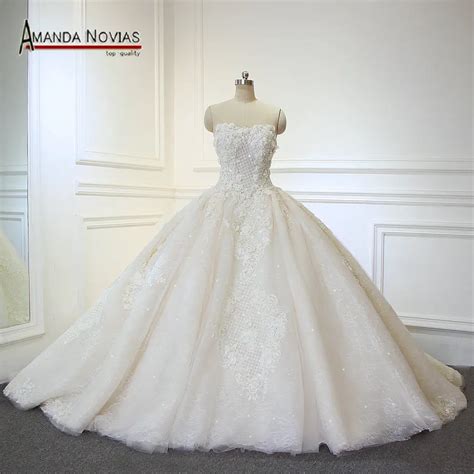 Aliexpress.com : Buy 2018 Luxury Long Train Wedding Dress Cathedral ...