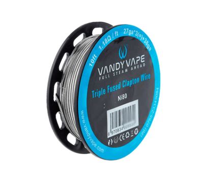 Vandy Vape Carretel Triple Fused Clapton Wire Ohms Ni