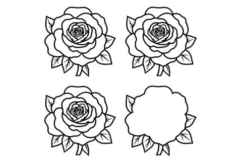 Simple Rose Outline | Free, Printable Rose Templates