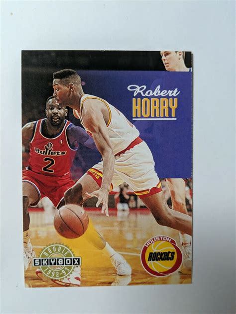 1992 93 SkyBox Robert Horry Rookie Houston Rockets 345 EBay