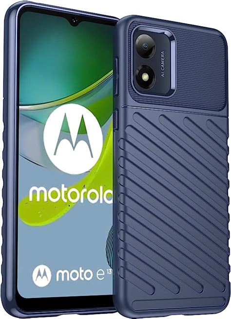 Motorola Moto E13 Phone Case 65 Motorola Moto E13 Cover Carbon Fiber Design Rugged Armor Case