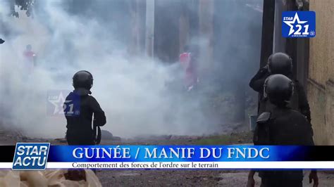 Guin E Manif Du Fndc Comportement Des Forces De L Ordre Sur Le