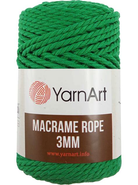 Sznurek YarnArt Macrame Rope 3mm 759 Zielony Pasmanteria Guziczek